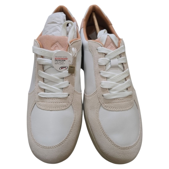 NIB Fitflop Rally Leather Suede Panel Sneakers 10 Urban White Pink Salt - Picture 3 of 10